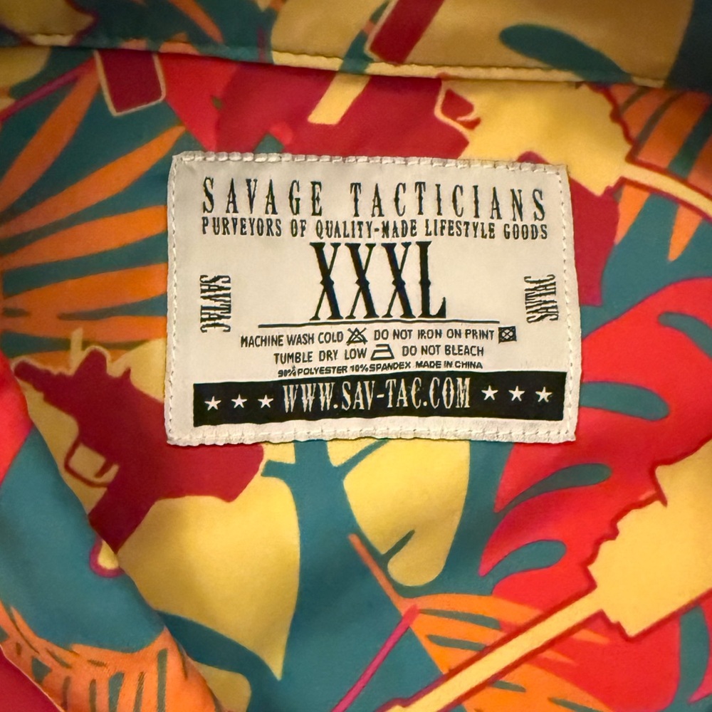 Savage Tacticians Tactical Print Hawaiian Shirt - Picture 3 of 3